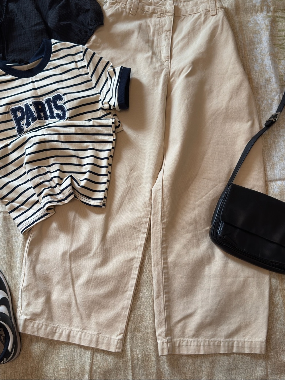 Zara barrel balloon mid-Rise  cream canvas Pants